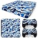 Produktbild AXDNH Camouflage-Serie | PS4 Slim Haut-Aufkleber | Wrap Decal Für Playstation 4 Slim Console Skin Vinyl Cover + 2 Controller Skin Set, PS4 Slim Gamepad-Aufkleber,0584