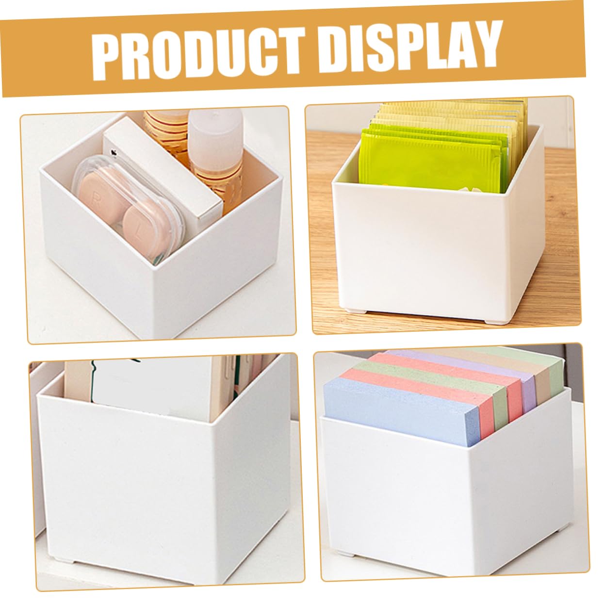 Lurrose 8stücke Memo Pad Und Organizer Für Schreibtisch Notizblock-spender Und Aufbewahrungsbox Für Büro Und Zuhause Mittlere Effektiven Büroorganisation