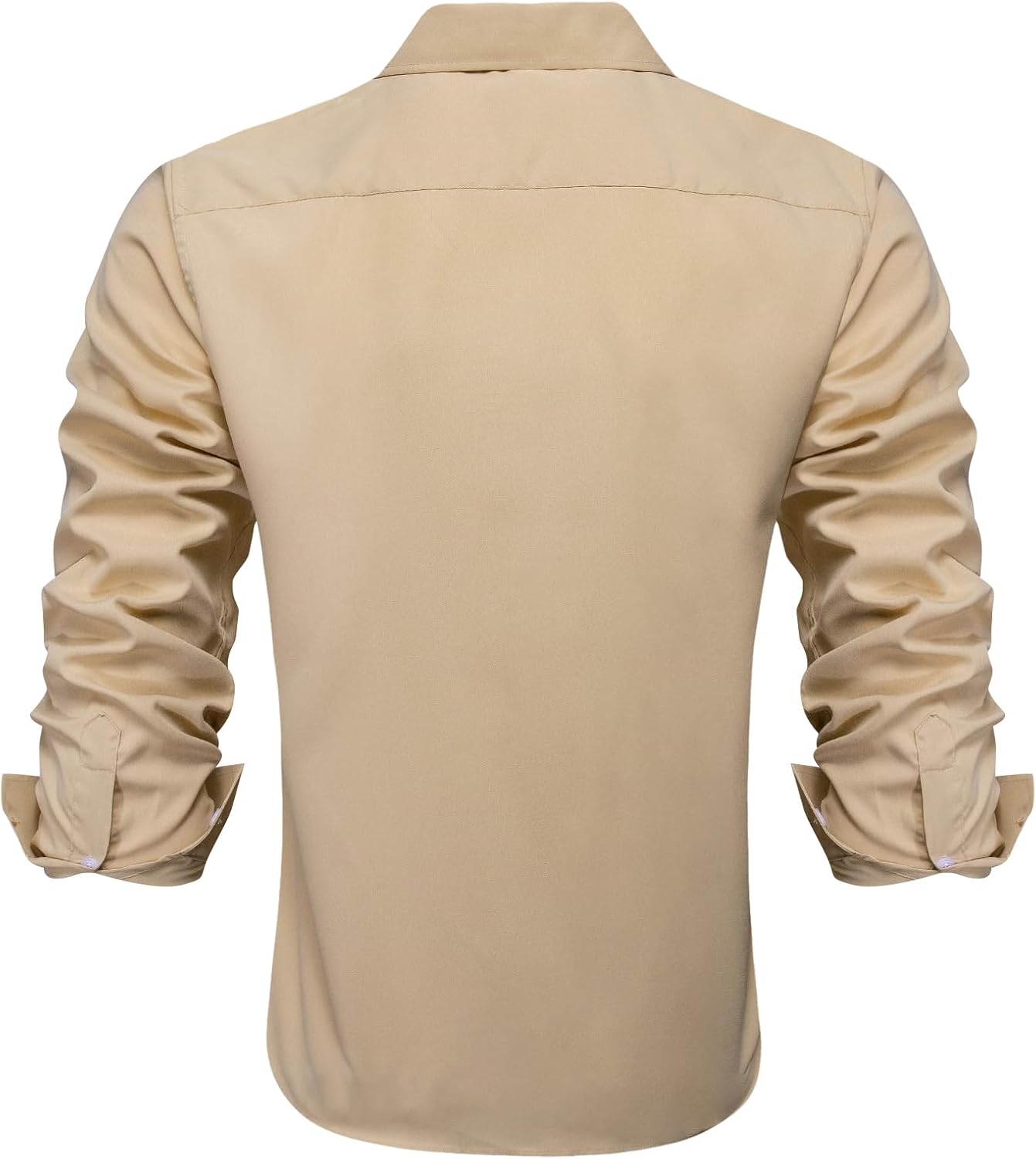 Hi-Tie Mens Dress Shirts and Tie Flower Lapel Pin Combo Long Sleeve Button Down Casual Formal Dress Shirts for Men - Image 7