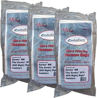 30 Eureka Style MM Commercial Bags Allergy Mighty Mite Vacuum, Canister Limited, Sanitaire Vacuum Cleaners, 3670, 3680, 3690, 602695, 60295B, 60295-12, 60296, 60296-12(filteraire), 60297-10, S3681B, S