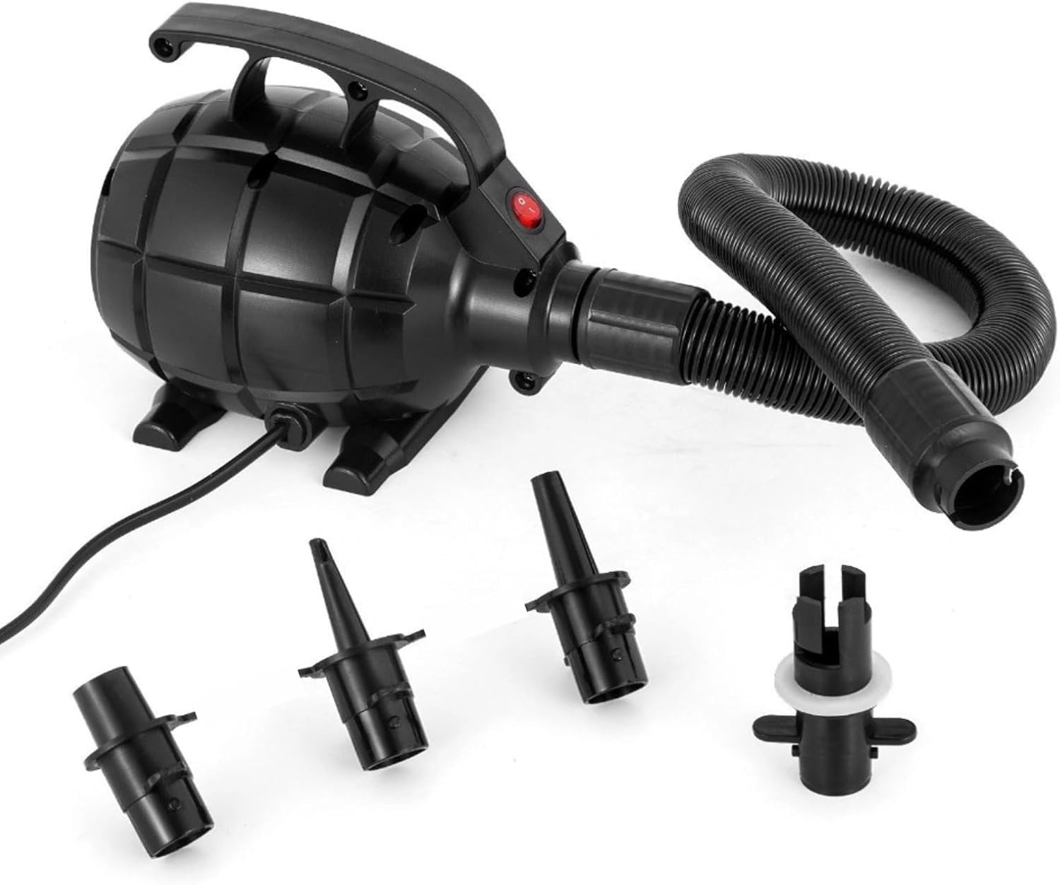 Walfront Air Pump JZ-505, 17000pa 600W High Pressure HighCapacity Multifunction Electric Pump for Inflatables Air Mattress used for large inflatable equipment (American Standard (AC110-120V) ( Missing One Nozzle)