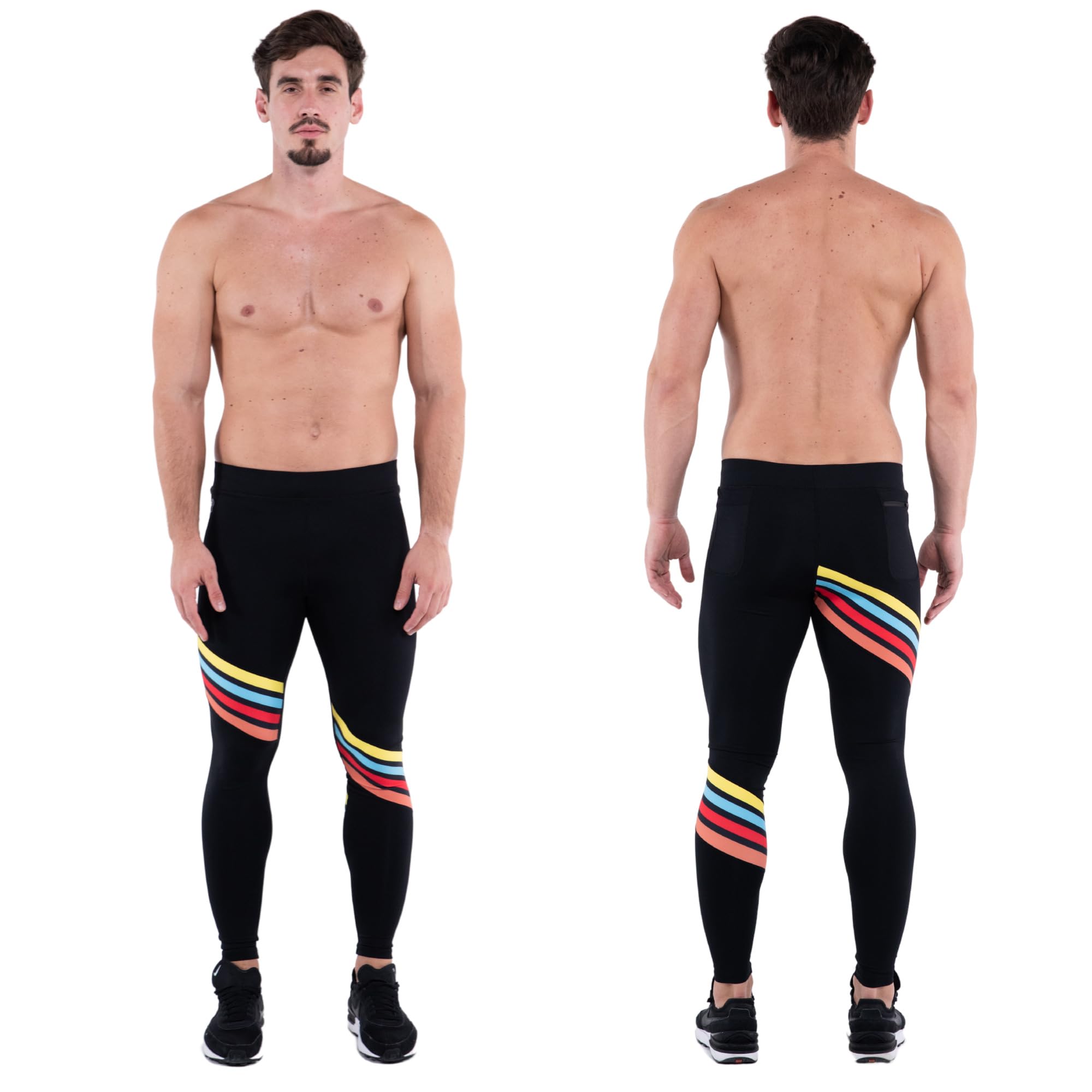 Kapow Meggings Performance Range – Herren Sportleggings mit Taschen: Lang, Perfekt für Sport wie Fitness, Joggen, Yoga, Fußball, Basketball - Lange Kompressionshose, Stylisch & Komfortabel
