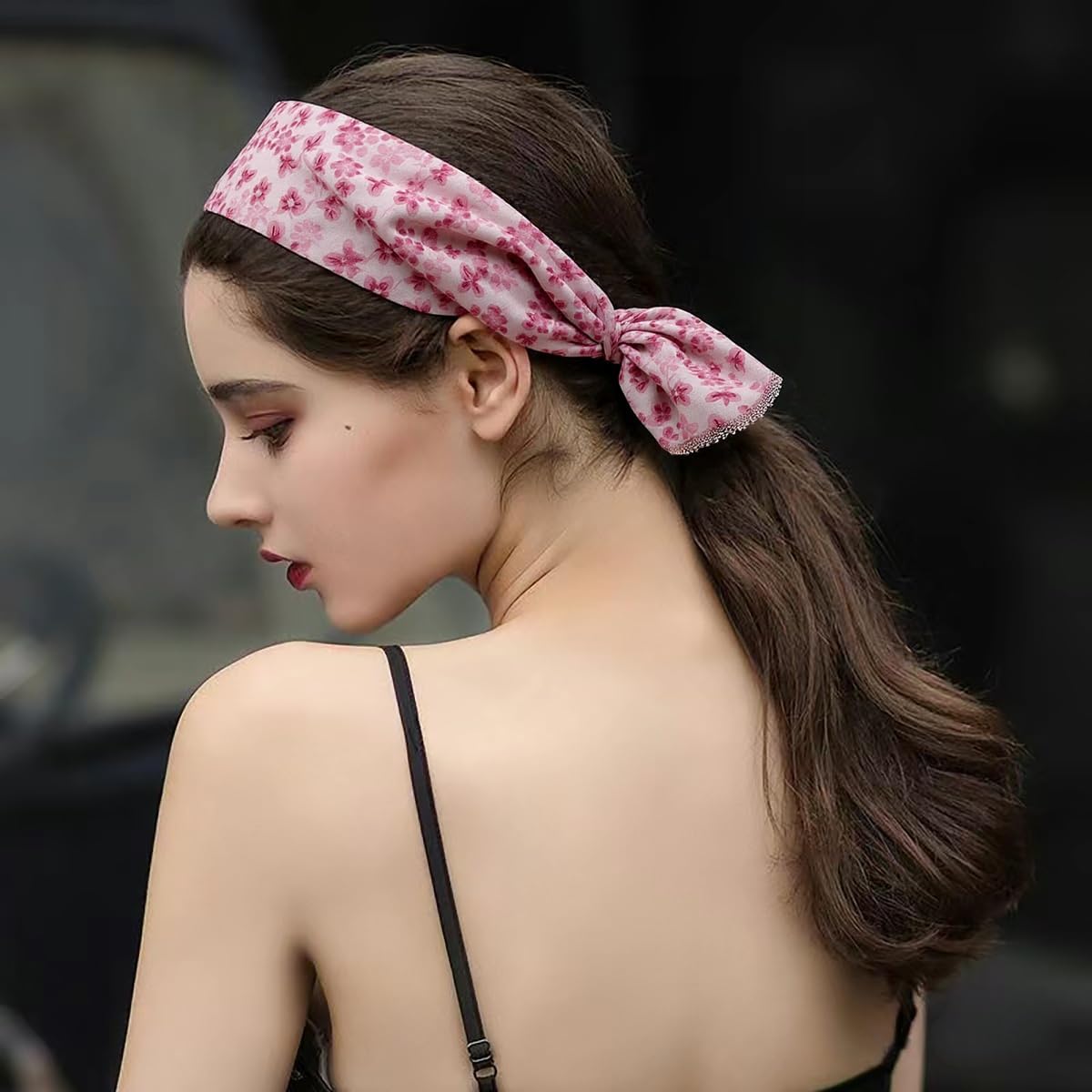 Large Cotton Bandana Headband, Head Wrap, Protective Coverage, Hair Neck Scarf for Women 28 x 28 inch - Image 6