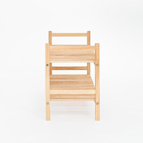 Miniatura 9 de PJ Wood Organizador apilable de madera para almacenamiento de armarios, estantes de entrada, armario escalonado para zapatos, capacidad de 6 pares,