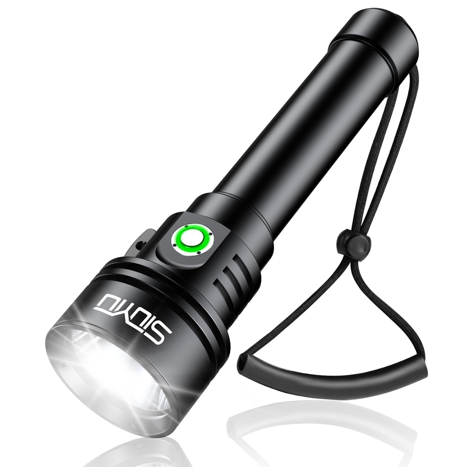 Siuyiu Dive Light Scuba Diving Flashlight, 3000 Lumen Rechargeable Dive Light with Four Modes, 200M Waterproof Underwater Dive Torch with Battery for Diving