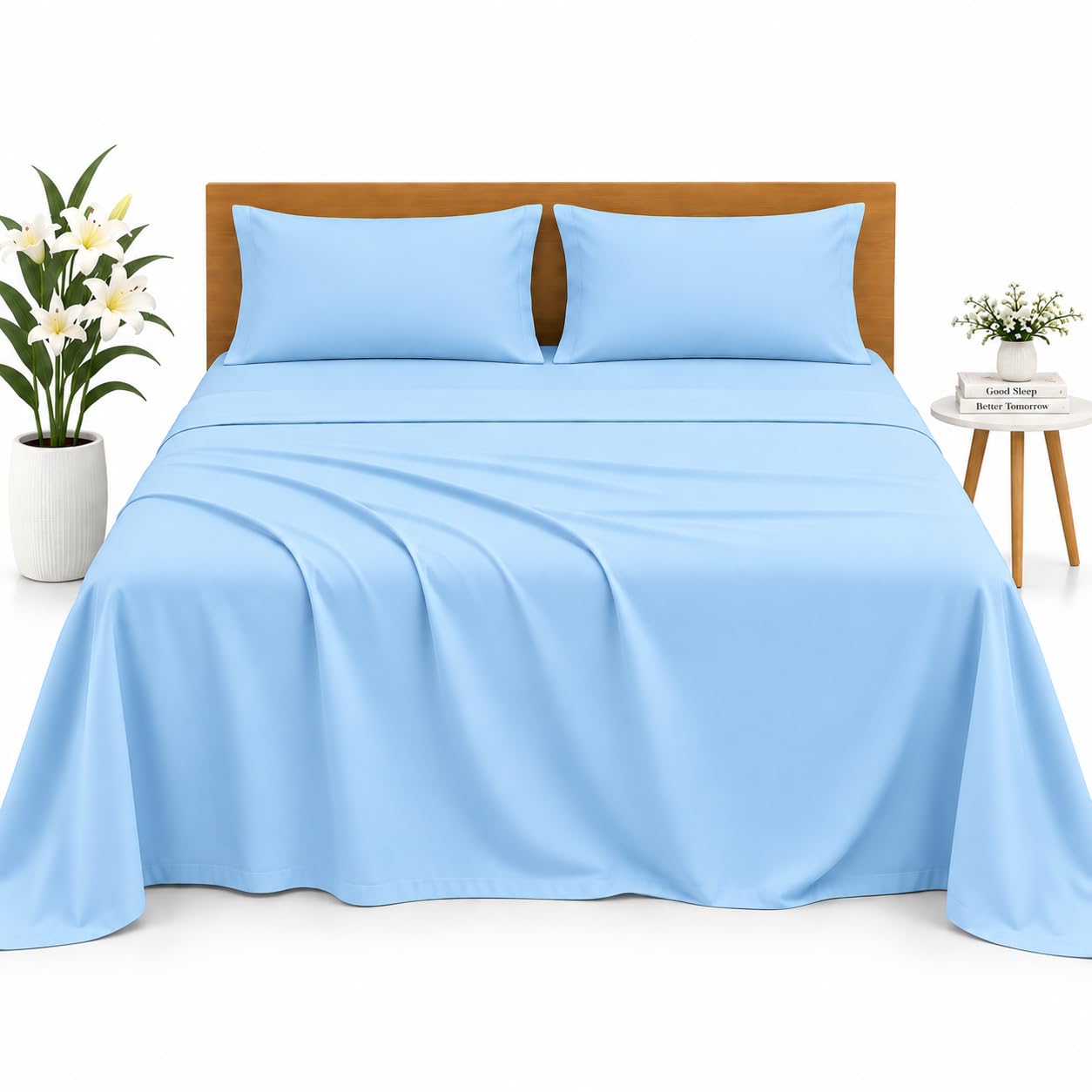 Soft Queen Bedsheets - Dark Grey Microfiber -11