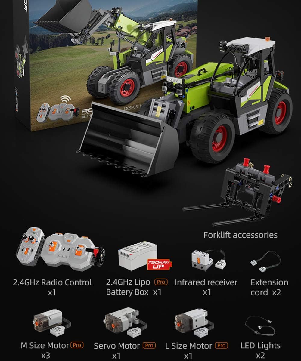 CADA Master C61051W kit contents including the model, remote, and electronic parts