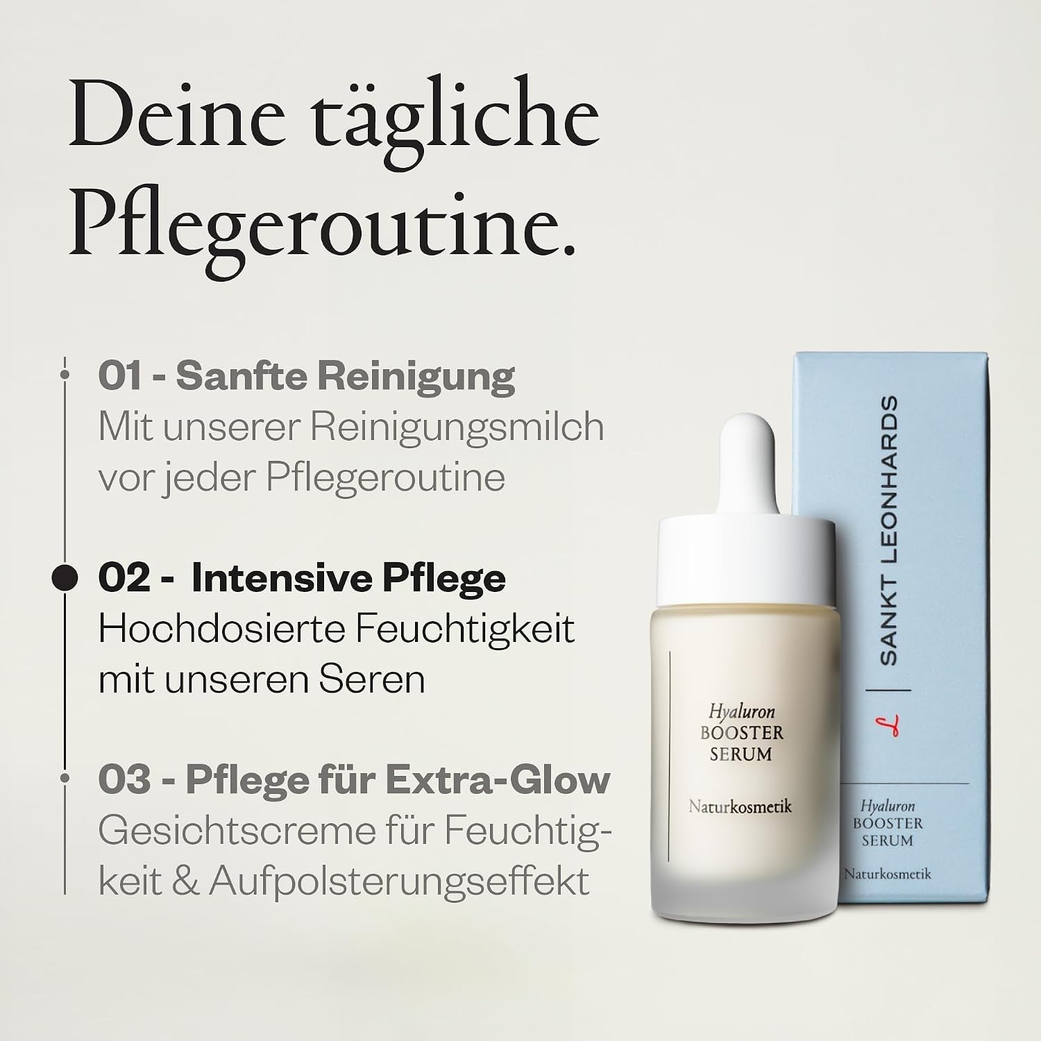 Hyaluron Booster Serum 30ml - Aufgepolstertes Hautbild, gestraffte Konturen