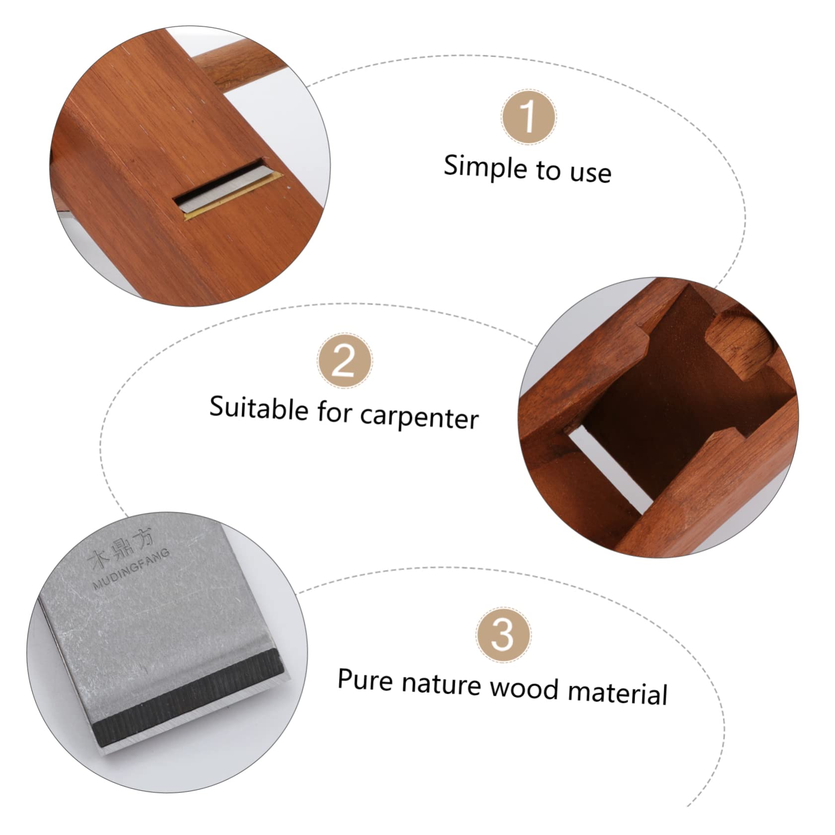 Pialletto Manuale per Legno, Mini Pialla da Falegnameria | Corpo in Legno e Metallo, Uso Semplice, per Lavorazione del Legno, Utensile per Carpentieri