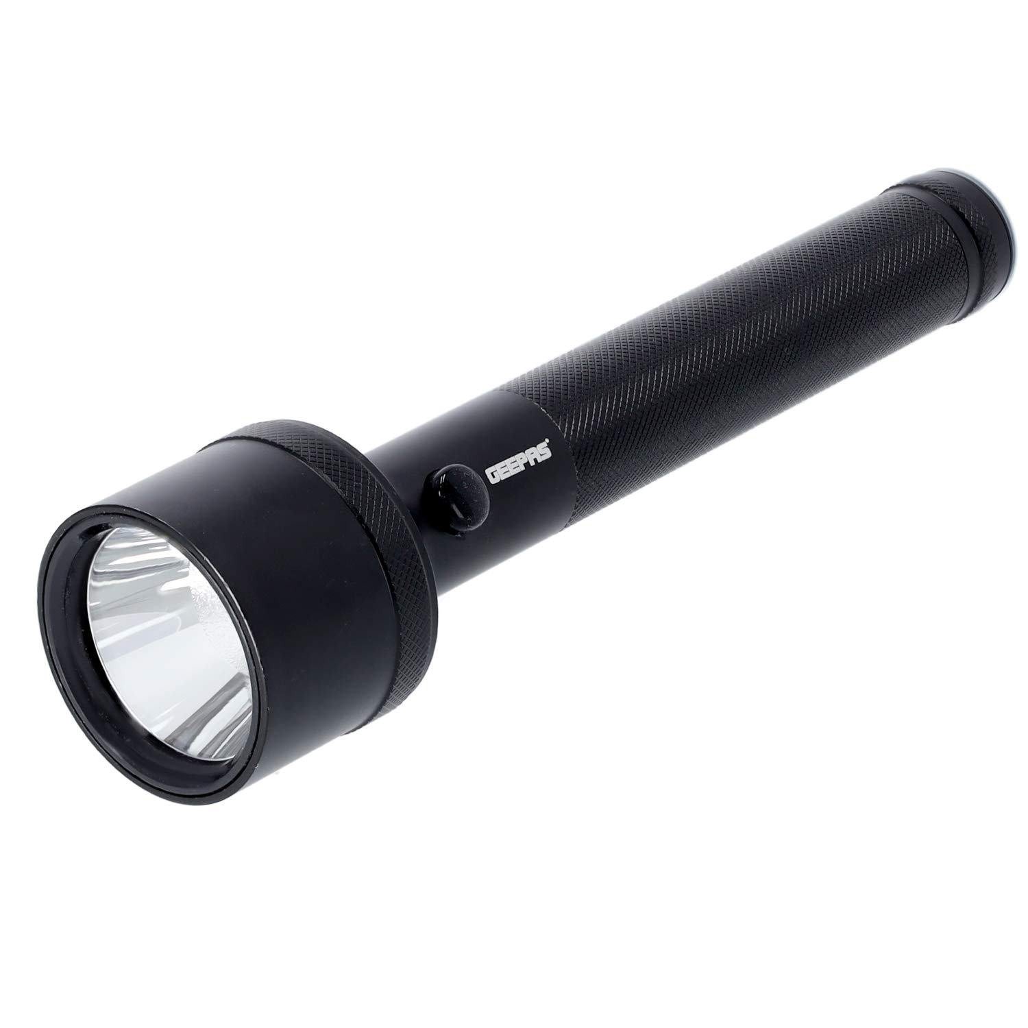 Geepas Rechargeable LED Flashlight | Torch LED for Super Brightness | Handheld Flashlight for Emergency Lighting Long Distance Range | Powerful Handheld Torch for Camping, Outdoor Activities