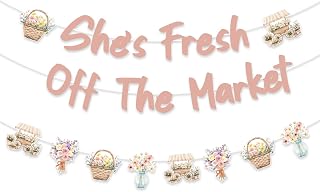 Kreatwow She Is Fresh Off The Market Bridal Shower Banner Wildflower Farmer Market Party Decoration Garland Wildflower Bridal Shower Decorations Floral Locally Grown Theme Party Decor for Bachelorette