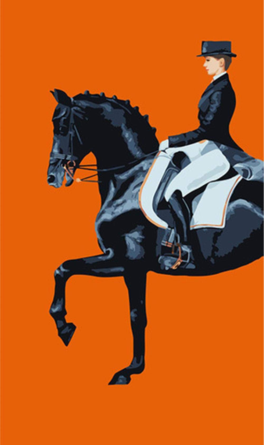Peinture acrylique numérique toile cheval adulte DIY loisir créatif