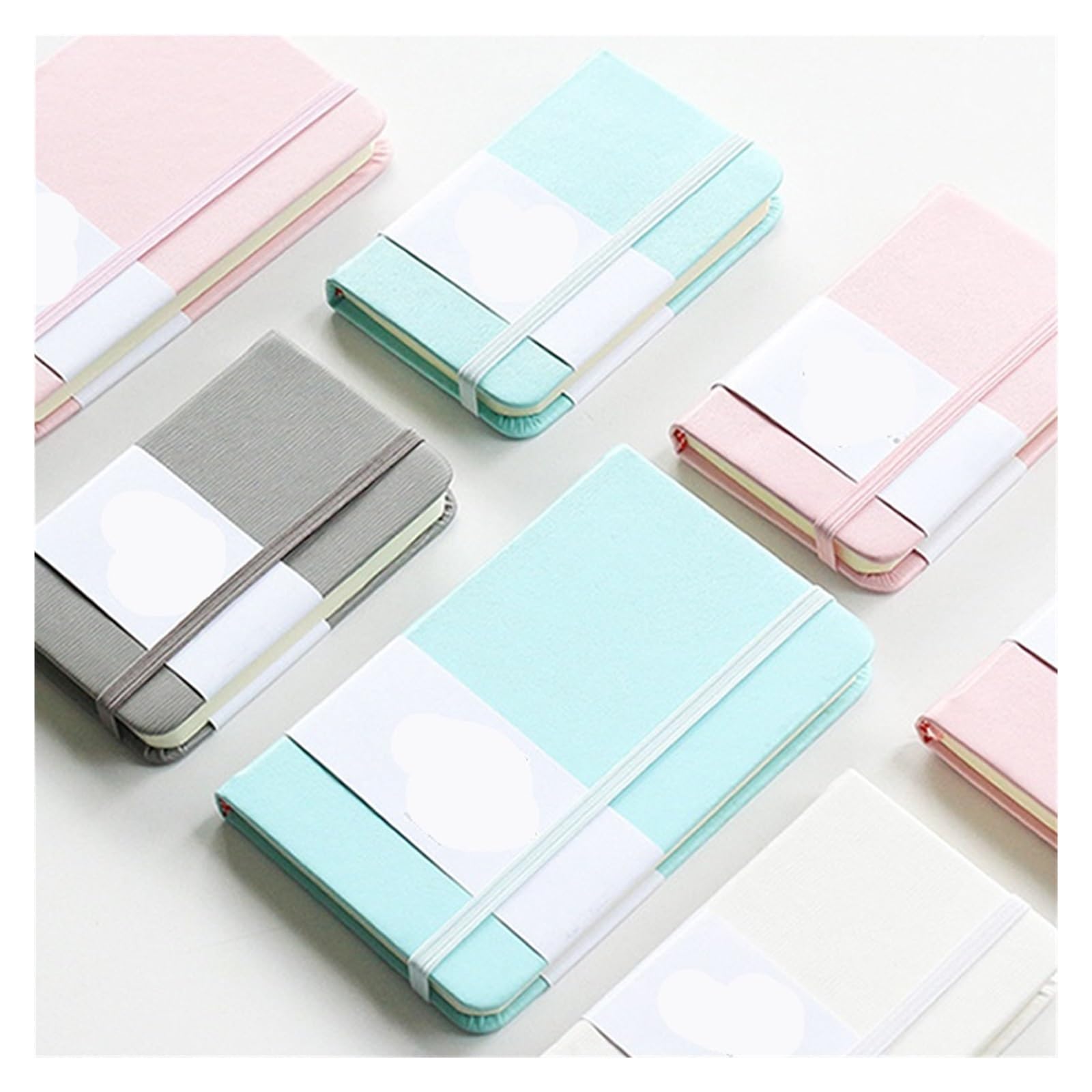 Inspirierendes Notizbuch 3 stücke A6 A7 Mini Notebook Tragbare Tasche Notizblock Memo Tagebuch Planer Agenda Organizer Sketchbuch Büro Schule Schreibwaren 100 blätter(White,A7)