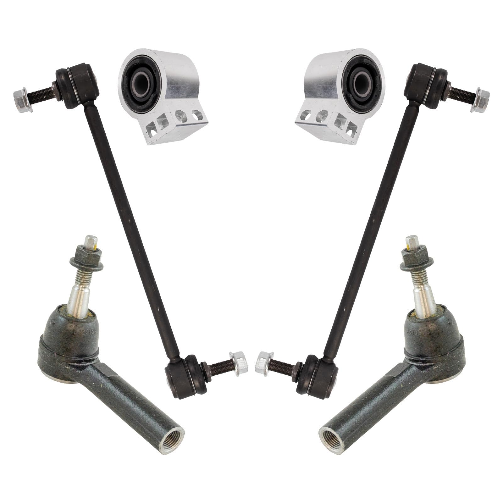 TRQ Front Steering & Suspension Kit Control Arm Bushing Sway Bar Stabilizer Link Tie Rod Compatible with Buick Chevrolet