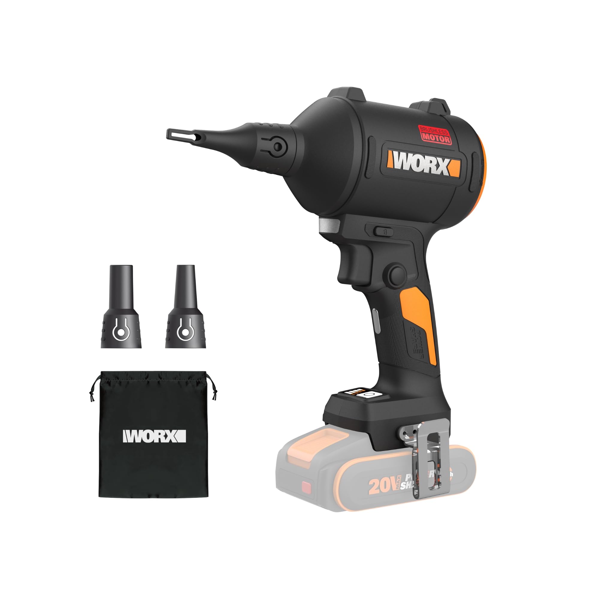 WORX 20V Akku-Staubbläser bürstenloser Motor elektrisches Luftgebläse
