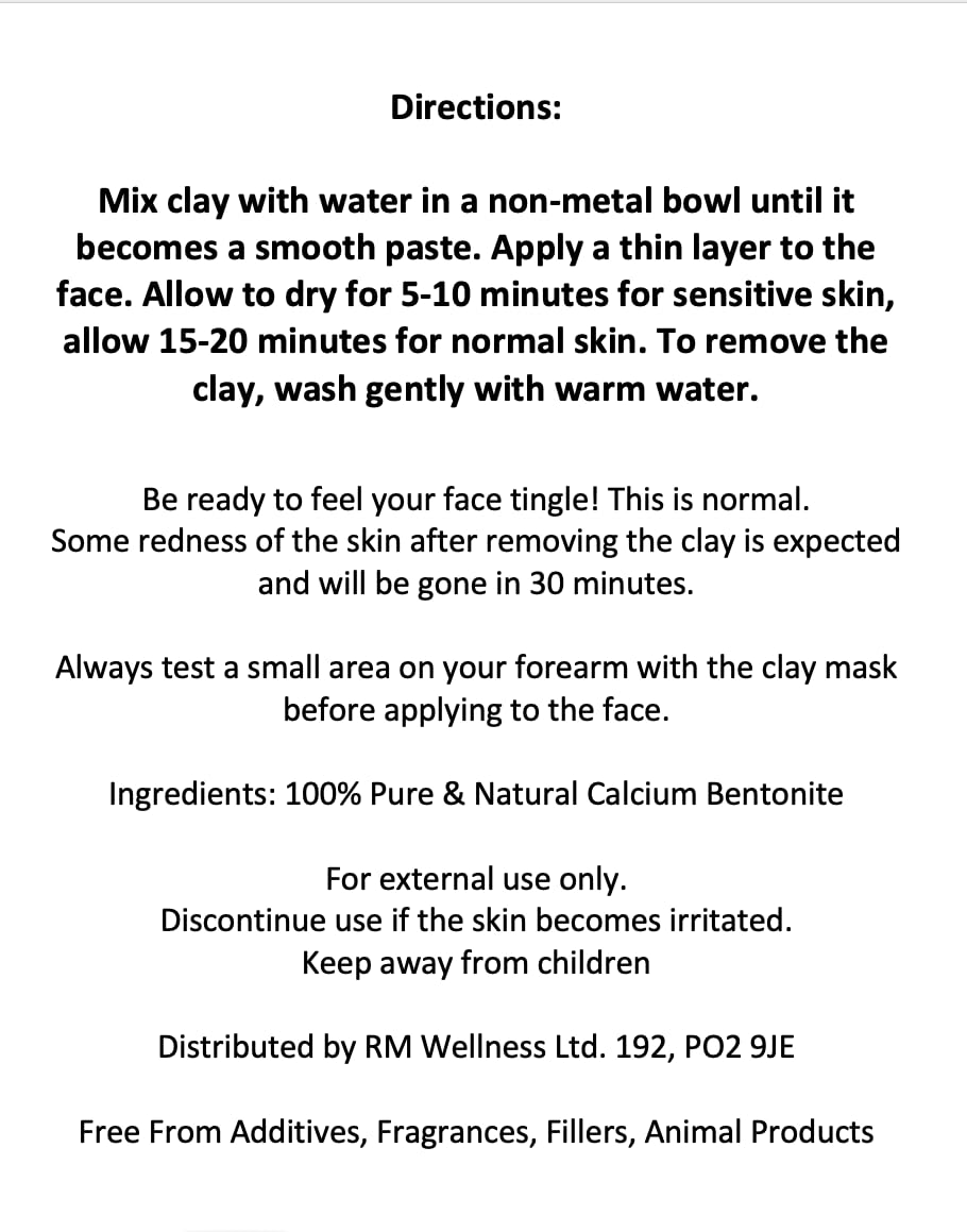 Pure Calcium Bentonite Clay, Natural Indian Healing Clay, Deep Cleansing Face Mask, Skin Facial, Hair Treatment, Detox & More - Image 4