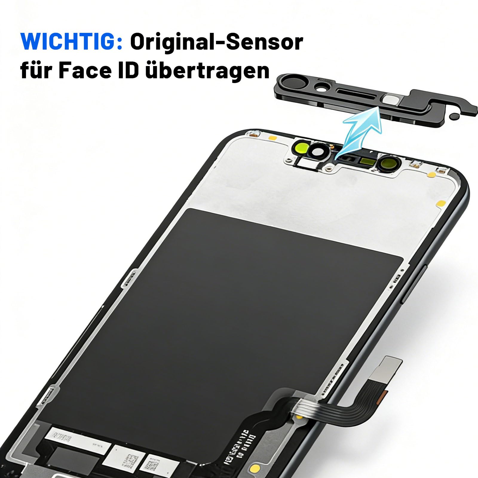 Display für iPhone 13 6,1 Zoll (15,4 cm) LCD – FHD Ersatzbildschirm mit Touchscreen Digitizer, Rahmen & Reparaturset, Komplettset für Display Austausch