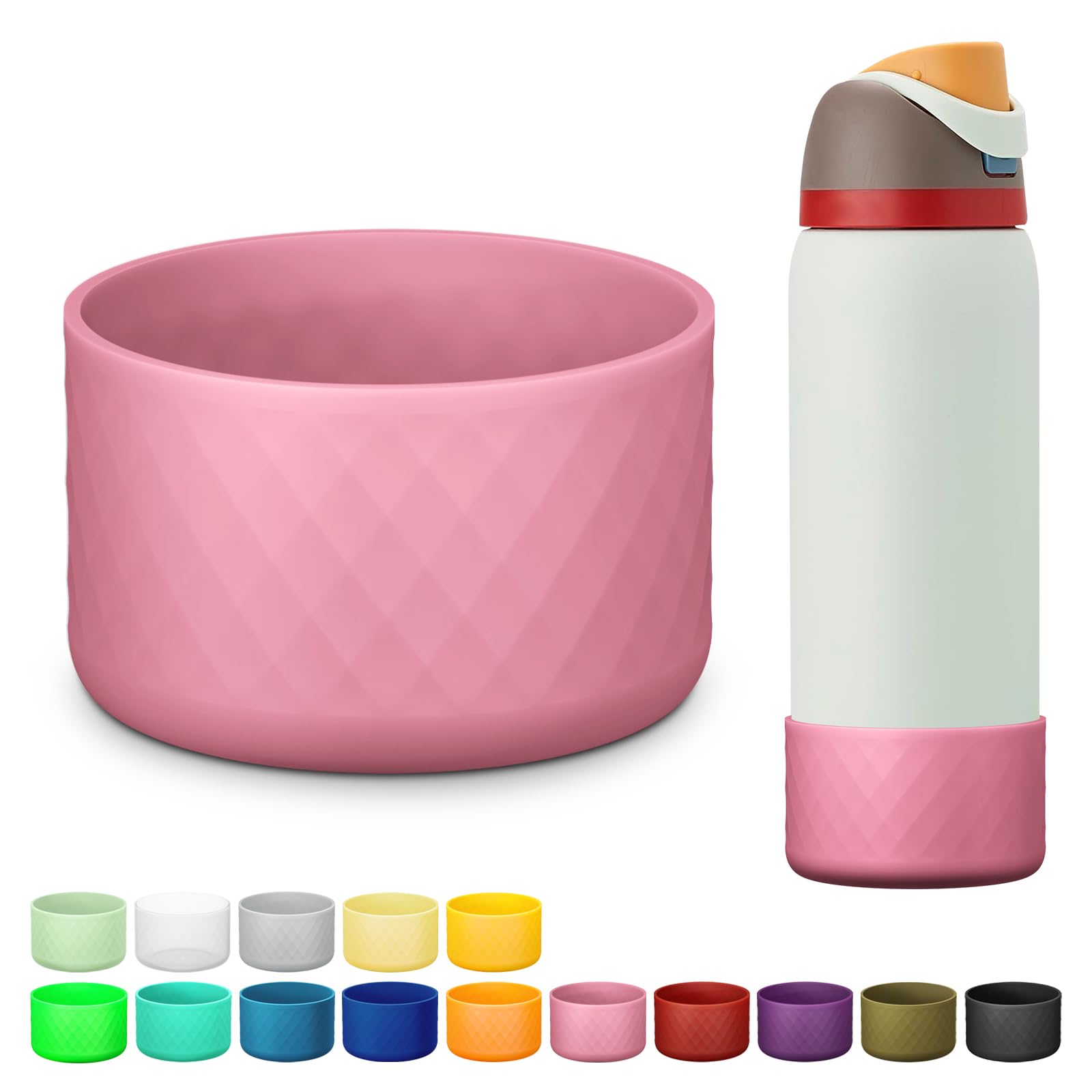 Beonsky Silicone Boot for Owala Water Bottle 24 oz 32 oz 40 oz, Anti-Slip Protective Sleeve for FreeSip/Twist/Flip Stainless Steel Water Bottles