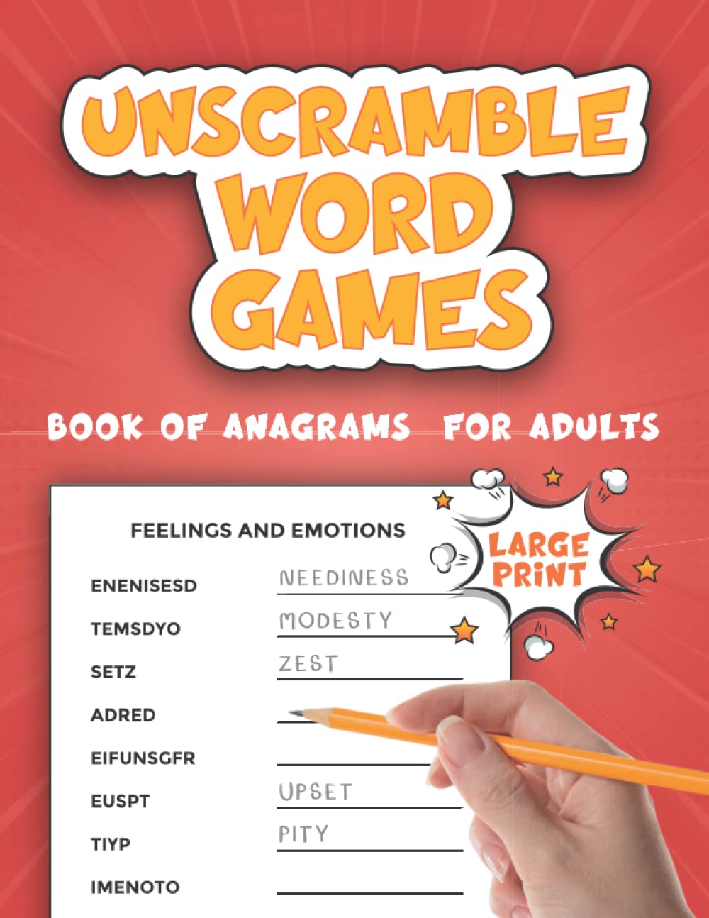Unscramble Word Games: Book of Anagrams for Adults (Large Print Puzzlebooks for Adults, Seniors and Elderly)