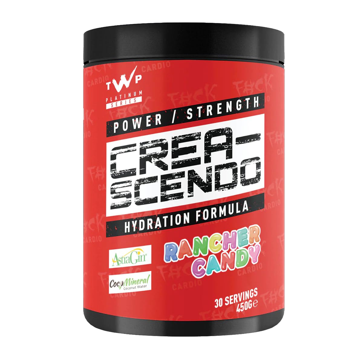 TWP Nutrition Platinum Series Crea-Scendo Creatina en polvo, 250 g/472 g y 30/50 porciones, 3 grandes sabores (Rancher Candy, 472 g)