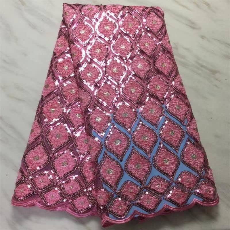 Miniatura 6 de Mahacraft - Tela de encaje de lentejuelas francesas africanas para boda tela de encaje nigeriana de organza para costura tela de encaje de tul