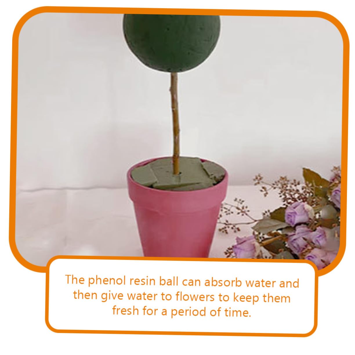Espuma para arreglos florales, 2 piezas de espuma absorbente de agua para flores secas, base de resina fenólica, ideal para manualidades florales y arreglos