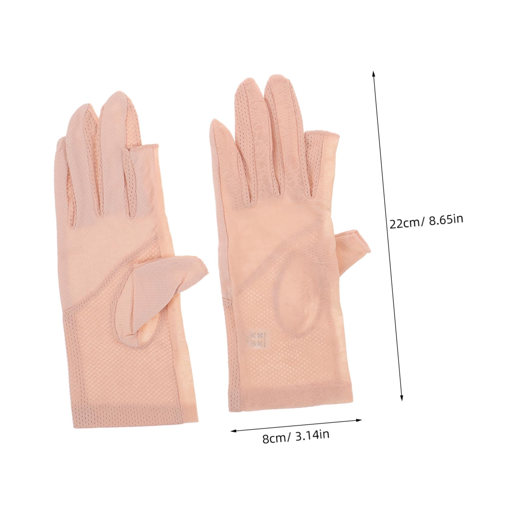 OUNONA Half Finger Sun Protection Gloves Women's Driving Gloves Men's 2 Pairs