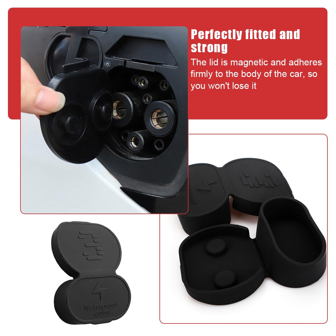 NHQZ NHQ Tapón de Protección para Conector DC,Antipolvo para Puerto de Carga de Coche,Tapa Protectora para Puerto de Carga Coche,para Tesla Model 3, Resistente al Agua y al Polvo