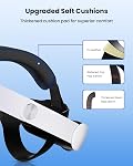CIYOYO Head Strap for Meta Quest 3/3S, 10000mAh Battery Pack for Oculus Quest 3S/3 VR Accessories with RGB Light, Extended 6H Playtime with Enhanced Comfort and Balance, Adjustable Head Strap