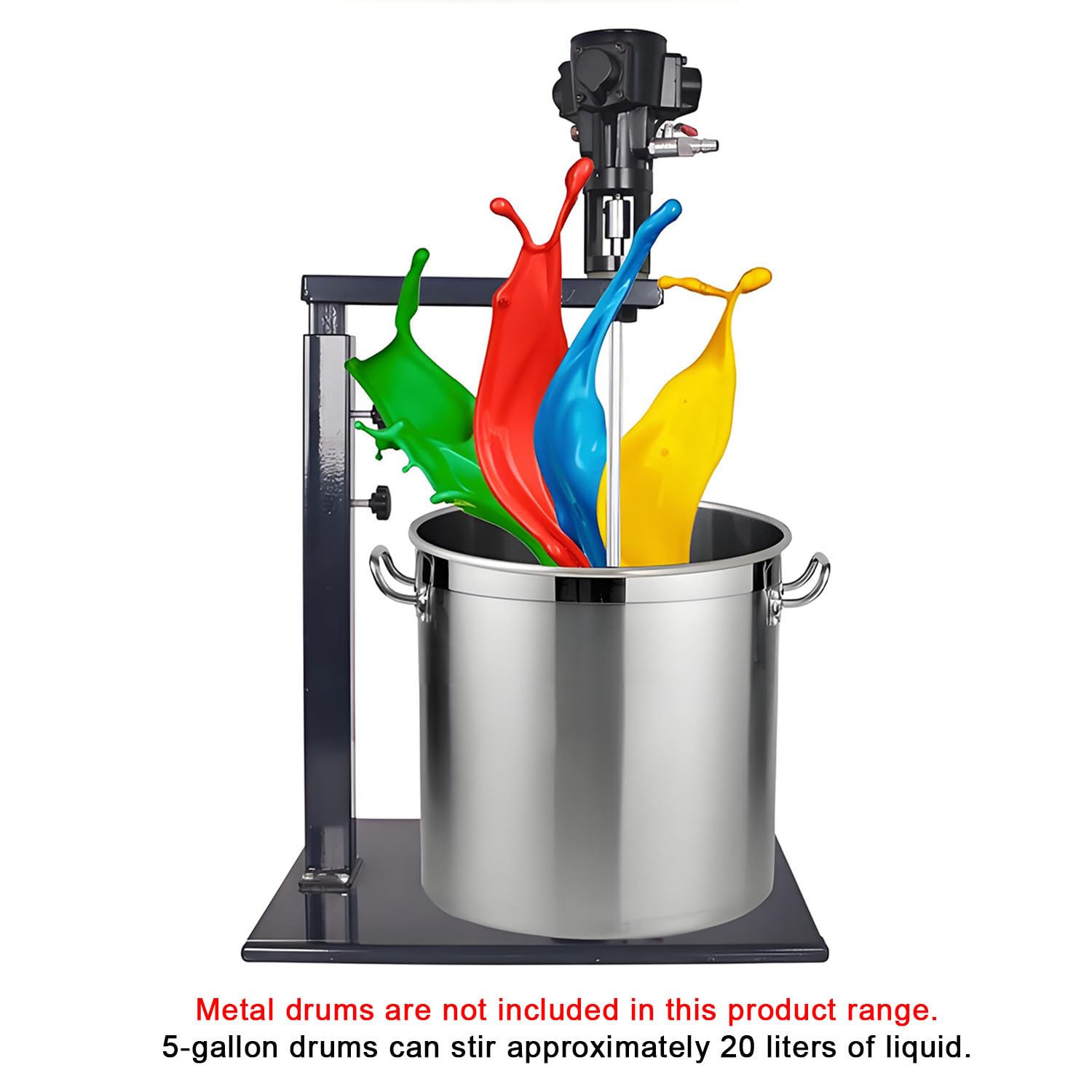 Mélangeur pneumatique de Peinture de 5 gallons, agitateur pneumatique pour fût Rond ou carré de 20 L, Machine de mélange pour réservoir de Peinture, équipement de mélange de Peinture