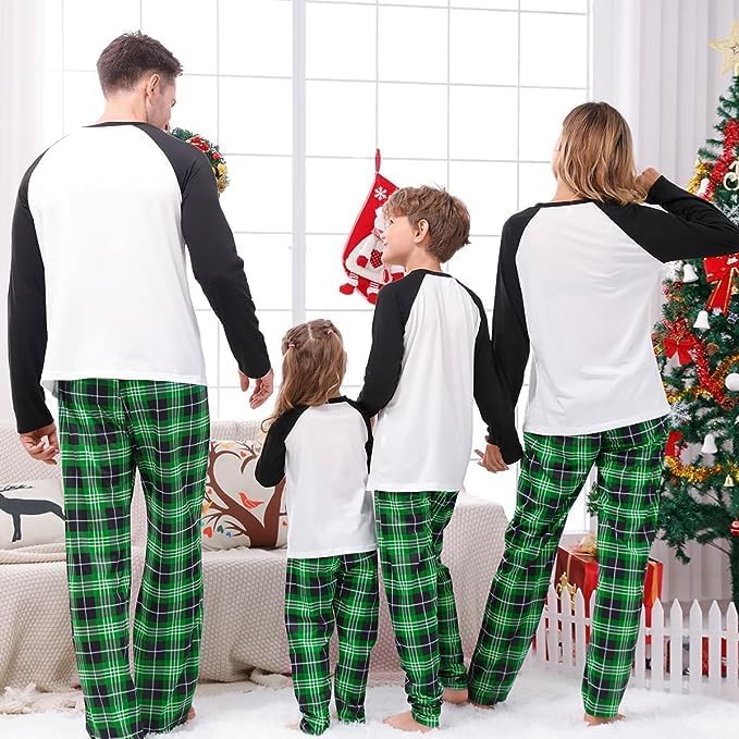 Miniatura 2 de Lizxun Pijamas de Navidad para la familia, conjuntos de pijamas de Navidad a juego, alce, árbol de Navidad, pijama familiar de Navidad