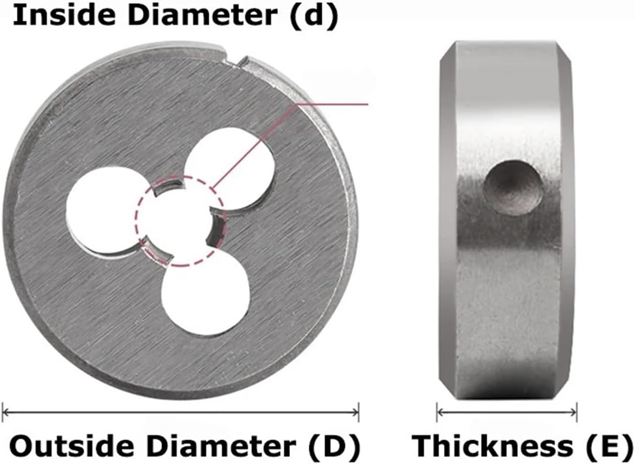 Round Threading Dies Round Threading Die HSS Thread Die Metric Round Dies Cutting Tool Right Hand Alloy Steel M22 M23 M24 M25 M26 M27 M28 M29 M30 M31 M32 External Thread(M24x0.75)(M24x0.75)