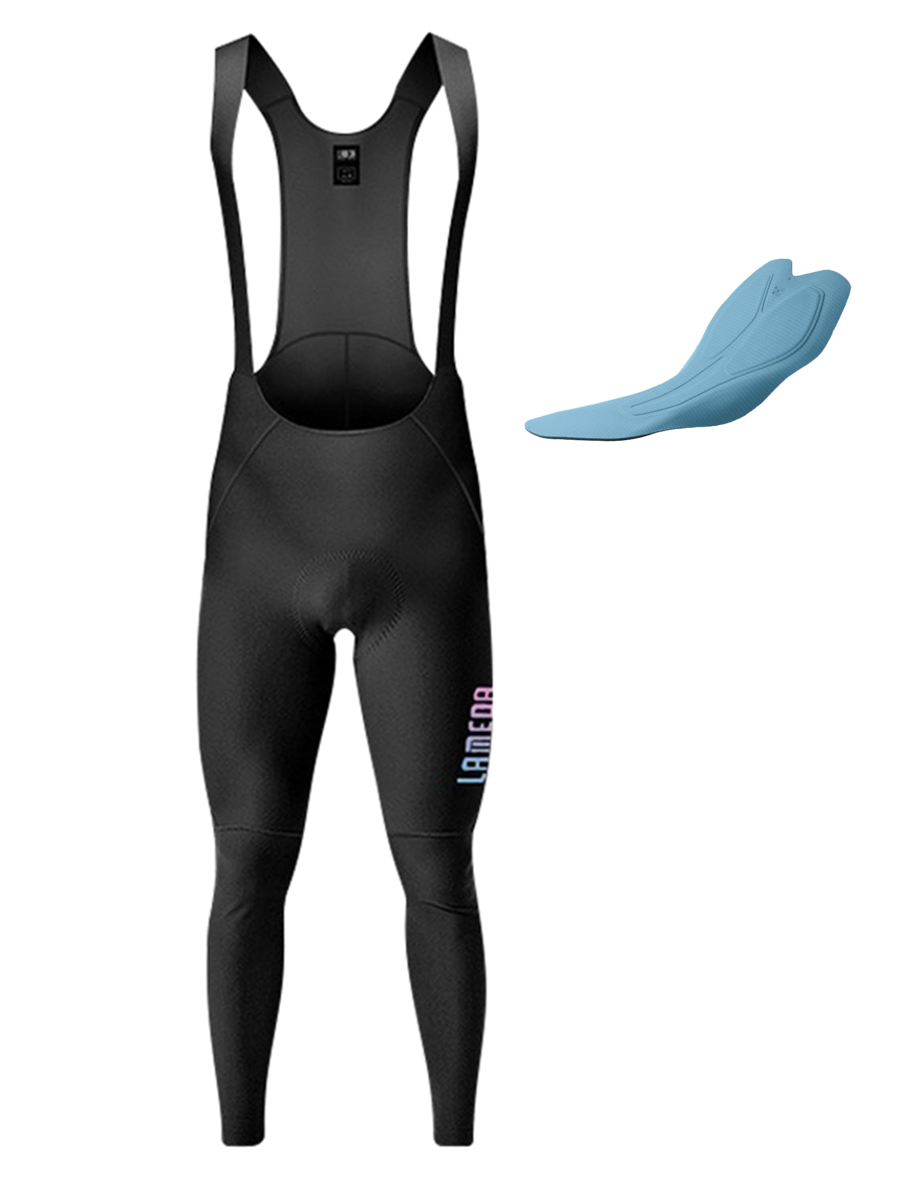 LAMEDA Mens Cycling Bib Pants Padded Bike Bib Tights Bicycle Biking Long Leggings