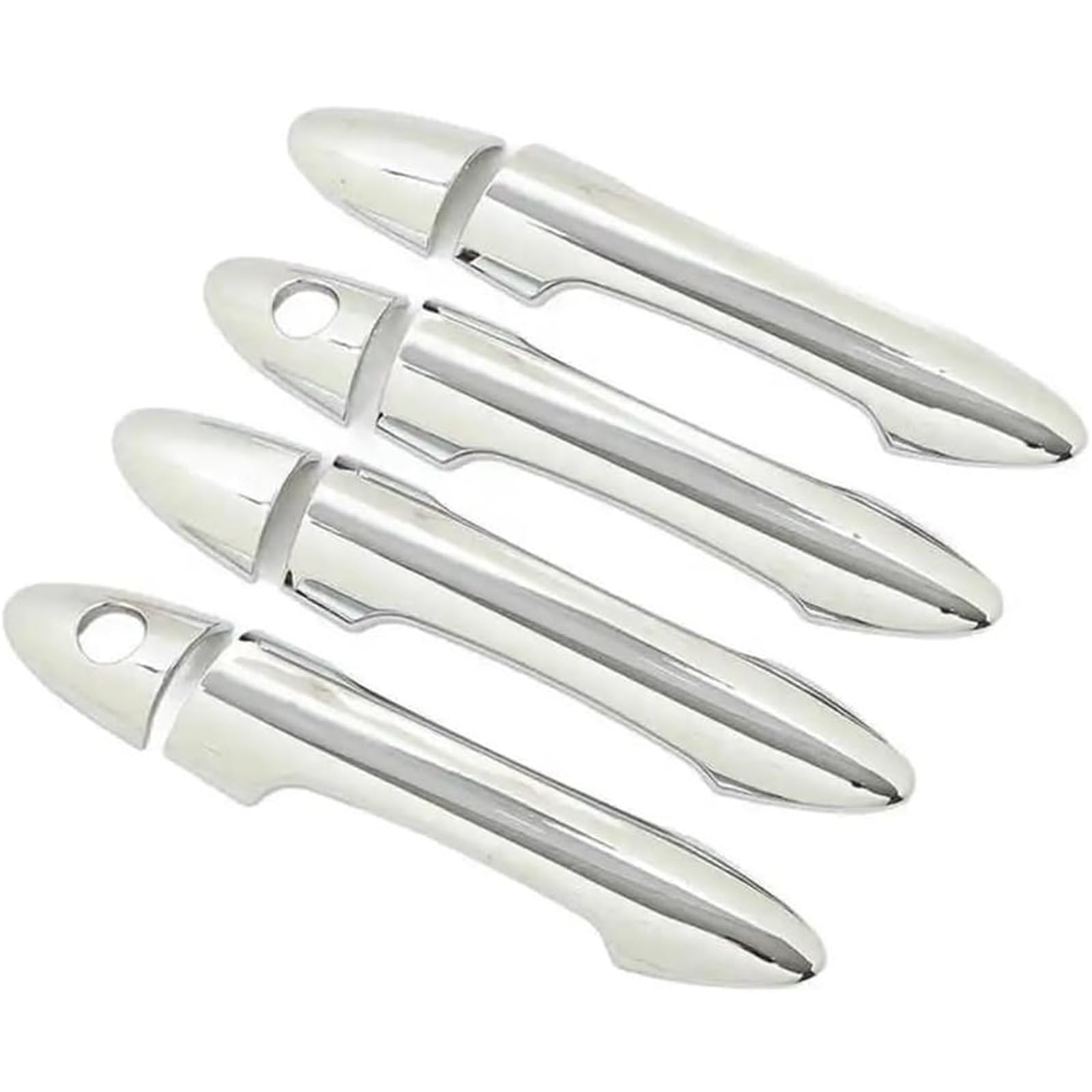 Glymzoi One Color Car Exterior Door Handles Car Left Exterior Door Handle 8Pcs Cover Abs For Chrome Protector For Kia For Picanto Morning 2011-2016