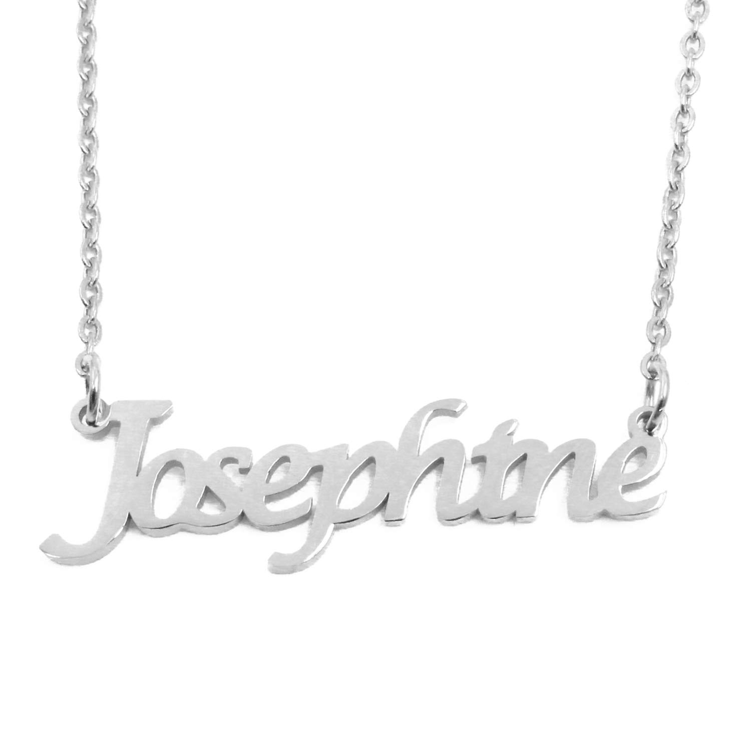 KiguJosephine Custom Name Necklace Personalized - Silver Tone