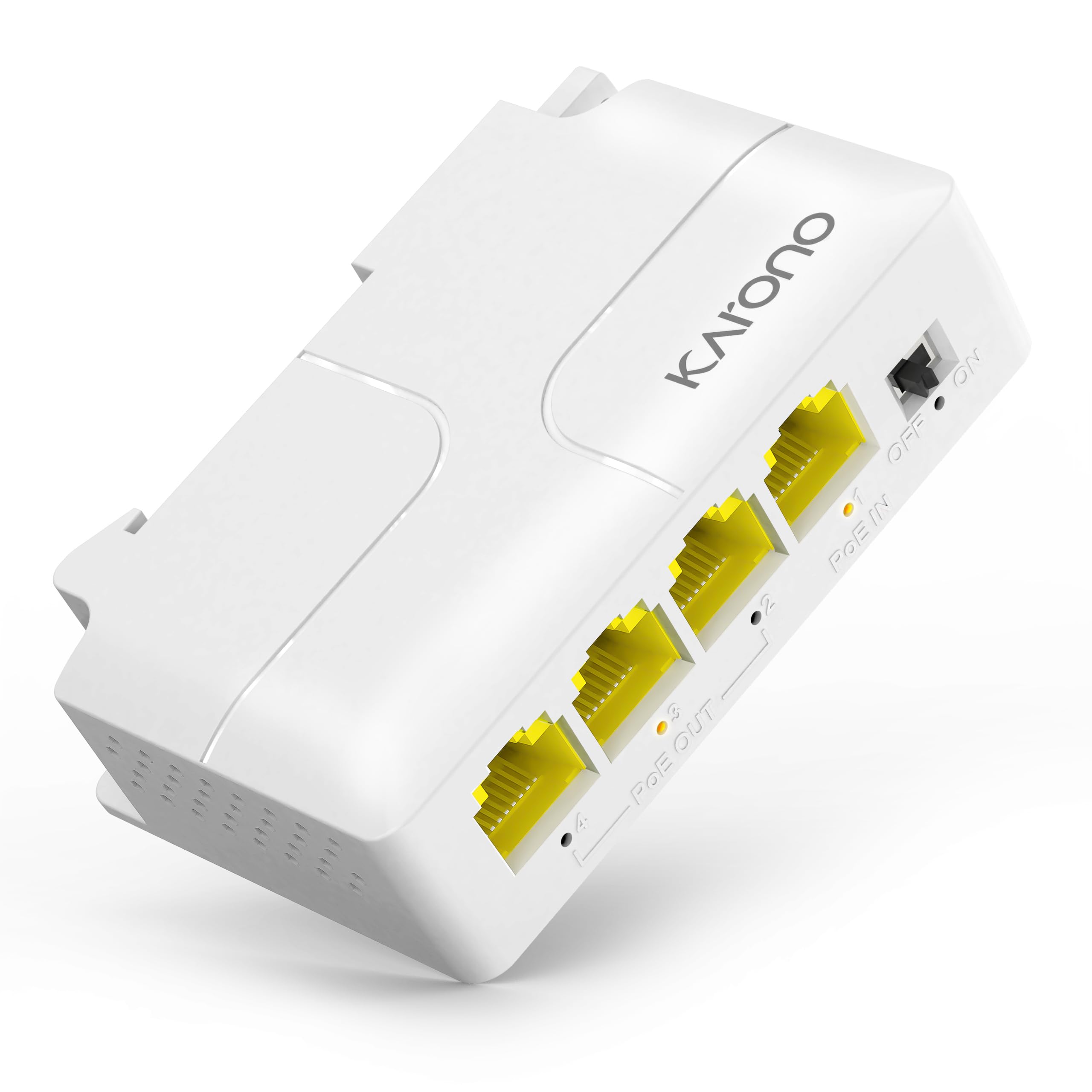 Gigabit PoE Extender 4 Port, 1 in 3 Out Ethernet Passthrough Switch | 10/100/1000Mbps IEEE 802.3af/at | Din Rail Mount | Plug and Play for Security Cameras, IP Devices-image-11