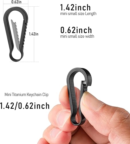 Miniatura 2 de TISUR Silbato de emergencia de titanio+gancho de clip de llavero de titanio