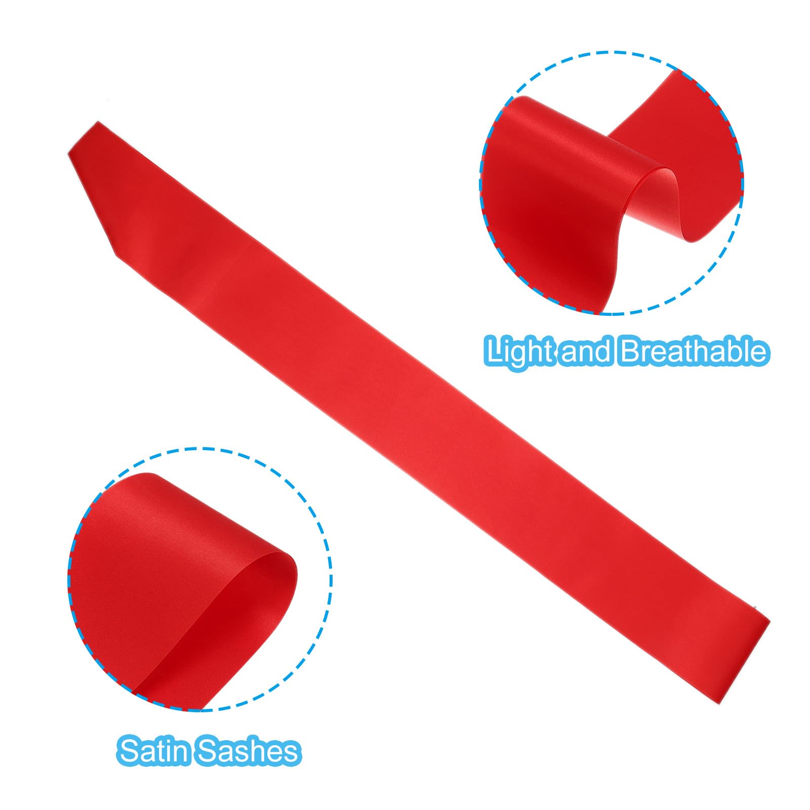 PATIKIL 63"x4" Blank Satin Sash - Image 3