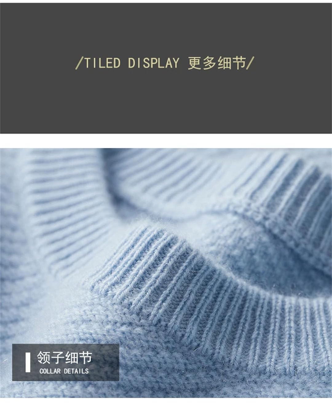 Maglione da uomo in lana con scollo rotondo Pullover Bottoming Camicia invernale in cashmere