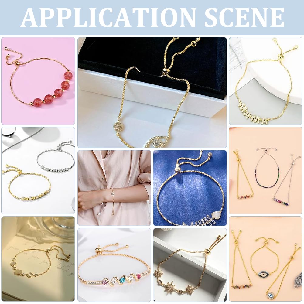 Amazon | UNICRAFTALE 約12本 3色 調整可能ブレスレット 26cm ライン  