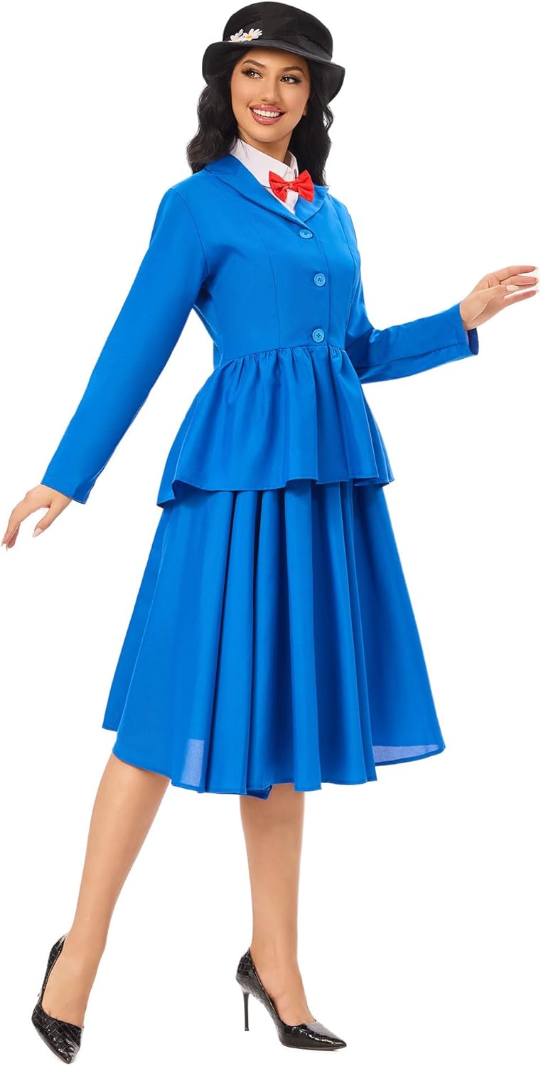Joyful Start Mary Poppins Costume Adult Set, Mary Poppins