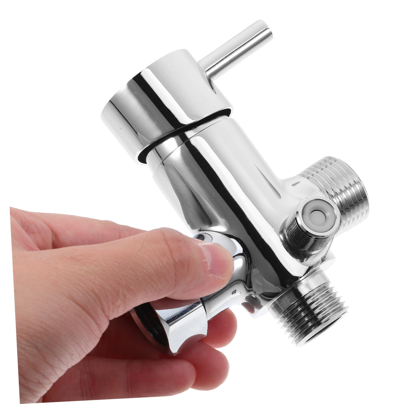 Valvola Deviatore 4 Vie per Bidet e Wc in Rame Argento
