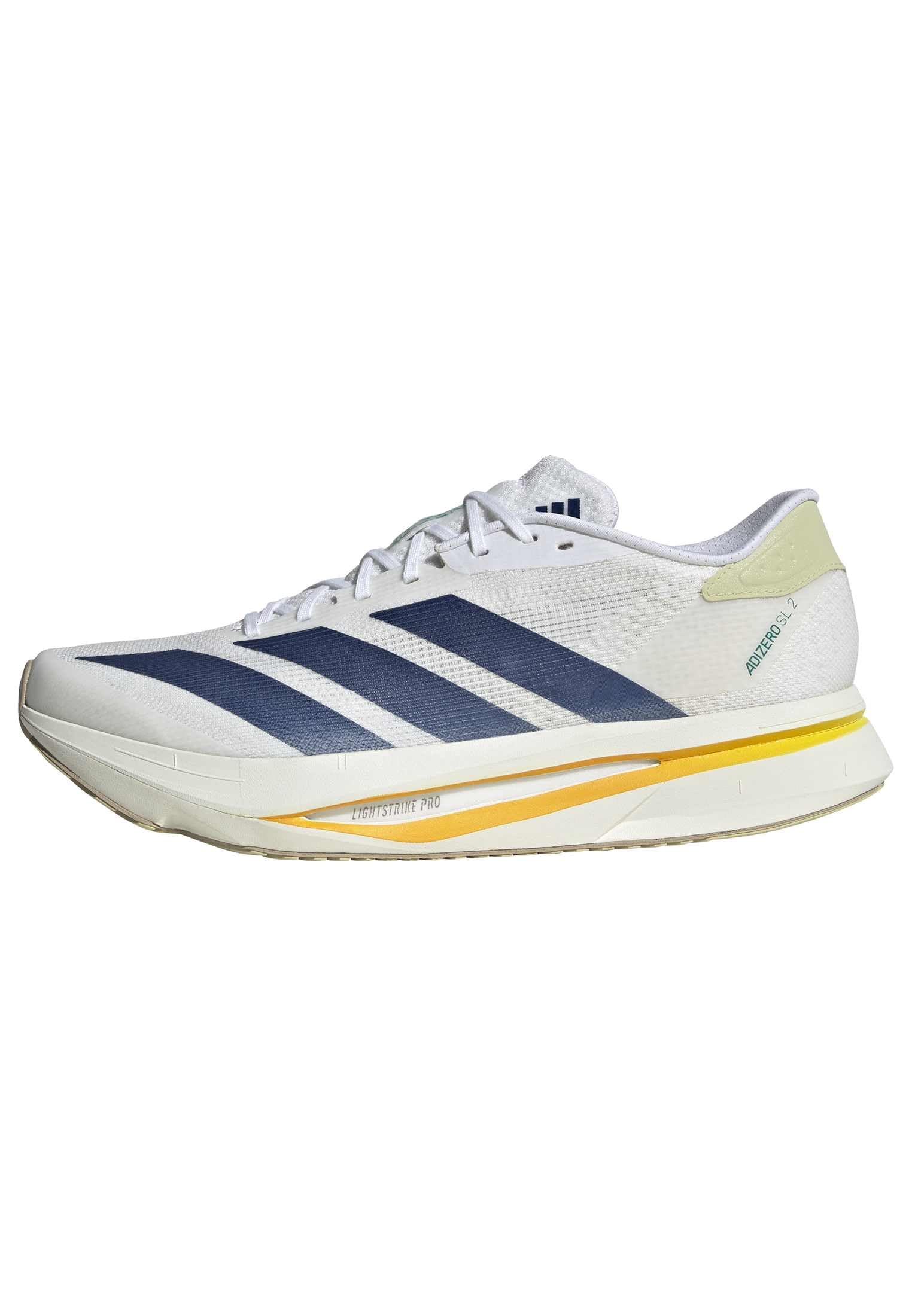 adidas Herren Adizero Sl2 Shoes, FTWR White/Dark Blue/Dual Yellow, 40 EU