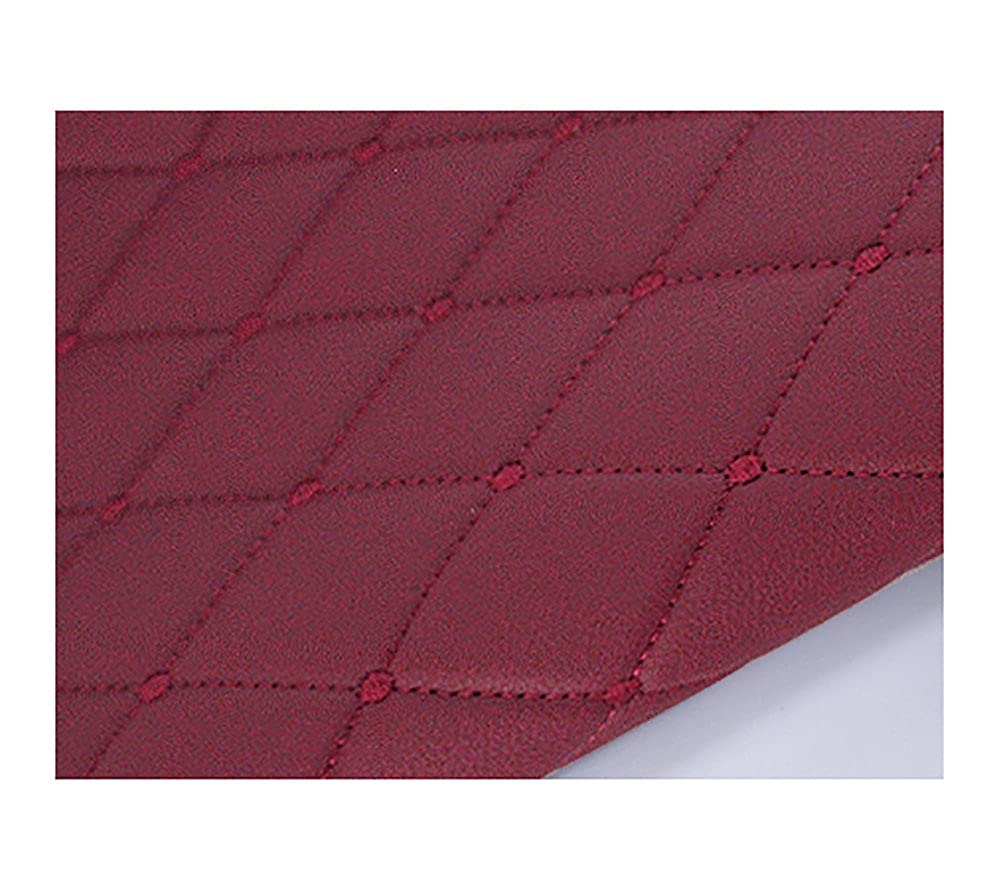 Tissu simili cuir vin rouge 1.5x6m pour housses de siège de voiture et canapé
