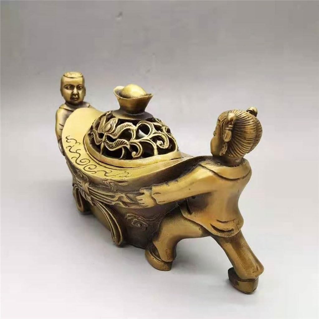Portaincenso da scrivania in ottone bruciatore di incenso decorazione per la casa artigianato antico accessori meditazione bruciatore di incenso a riflusso
