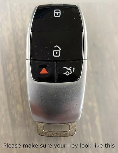 Miniatura 2 de iJDMTOY Carcasa de llavero con patrón de fibra de carbono negro brillante compatible con Mercedes Clase E 2017, Clase S 2018, Clase G 2019, Clase G