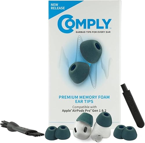 Miniatura 30 de Comply TrueGrip MAX | Almohadillas de espuma viscoelástica de recambio premium para Apple AirPods Pro 1 y 2 | Comodidad duradera, extrema TrueGrip