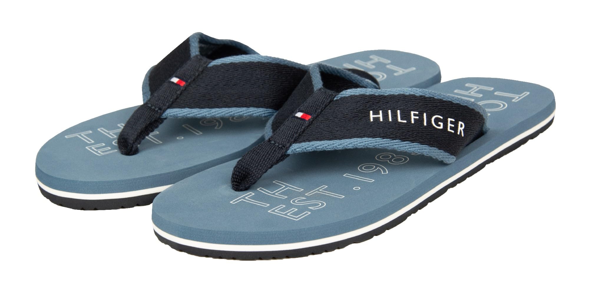 Tommy Hilfiger Chanclas de hombre zapatilla de piscina de playa con encaje en tejido de playa artículo XM0XM02885