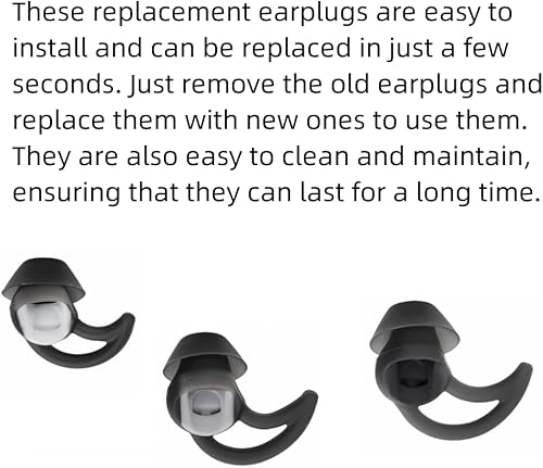 Miniatura 7 de Puntas de silicona para oído de repuesto compatibles con Bose Qc20 Qc30 IE2 SoundSport IE3 SIE2i Auriculares de repuesto de silicona para