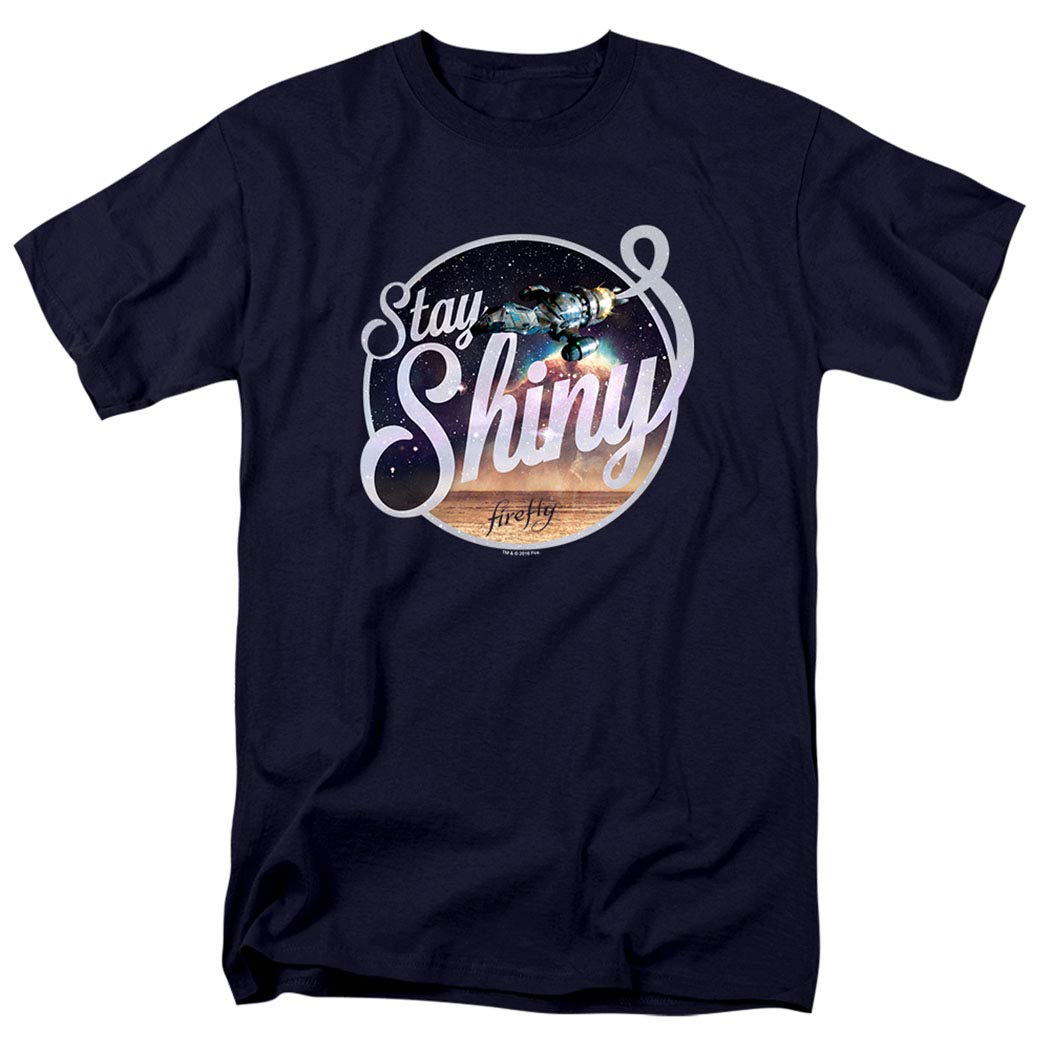 Firefly Serenity Stay Shiny TV Show T Shirt Stickers (Small) Navy